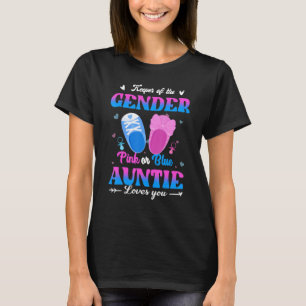 Keeper Of The Gender Pink Or Blue Auntie Loves You T-Shirt