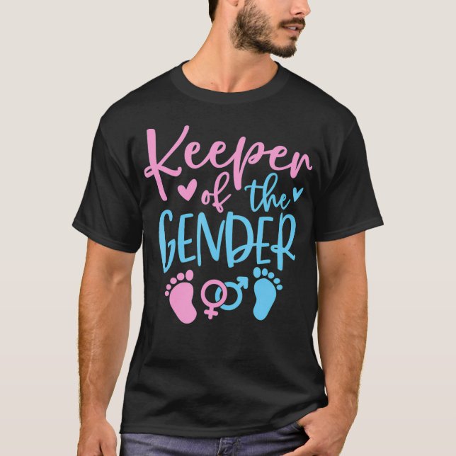 Keeper Of The Gender Pregnancy Announcement Gender T-Shirt (Front)