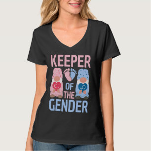 Keeper Of The Gender Reveal Announcement Baby Show T-Shirt