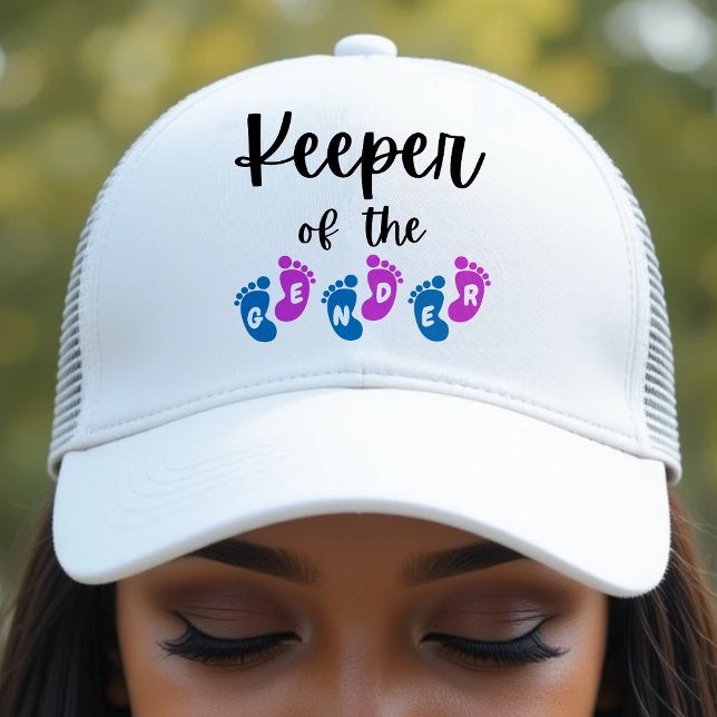 Keeper of the Gender Reveal Baby Feet Baby Shower Trucker Hat (Keeper of the Gender Reveal Baby Feet Baby Shower Trucker Hat
)