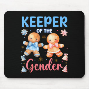 Keeper Of The Gender Reveal Baby Gingerbread Pink Mouse Pad