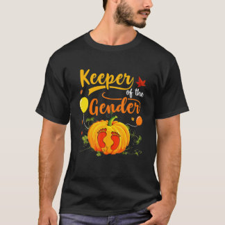 Keeper Of The Gender Reveal Baby Halloween Thanksg T-Shirt