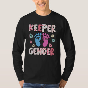 Keeper Of The Gender Reveal Baby Pregnancy Valenti T-Shirt