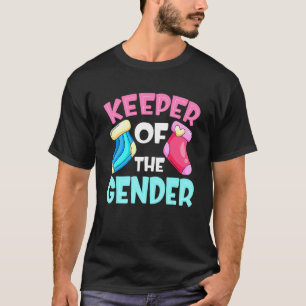 Keeper Of The Gender Reveal Baby Sock  Pink Blue T-Shirt