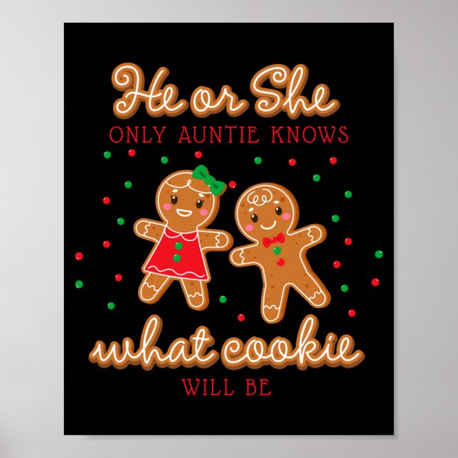 Keeper Of The Gender Reveal Gingerbread Auntie  Poster (Front)
