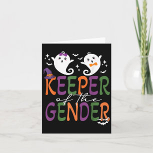 Keeper Of The Gender Reveal Halloween Pregnancy An Card