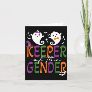 Keeper Of The Gender Reveal Halloween Pregnancy An Card