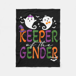Keeper Of The Gender Reveal Halloween Pregnancy An Fleece Blanket