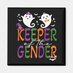 Keeper Of The Gender Reveal Halloween Pregnancy An Magnet