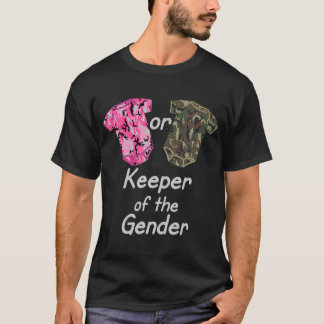 Keeper Of The Gender Reveal Pink Or Green Camoufla T-Shirt
