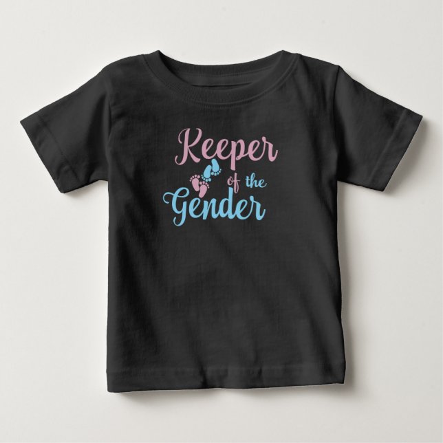 Keeper Of The Gender Shirt, Gender Reveal Baby T-Shirt (Front)