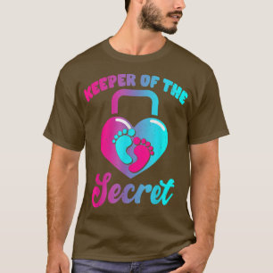 Keeper of the Secret Fun Gender Reveal Party Pink  T-Shirt
