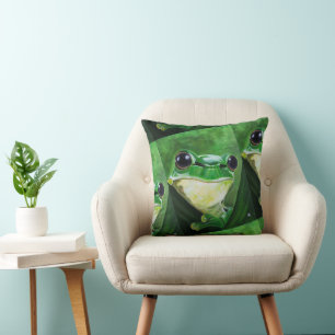 Keeper of the Water Painting by Alfred Fox Cushion