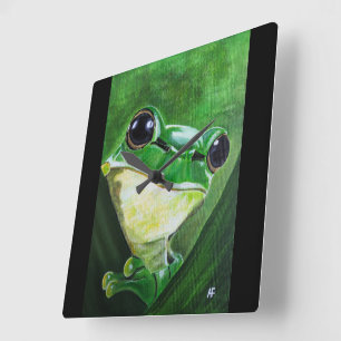 Keeper of the Water Painting by Alfred Fox Square Wall Clock