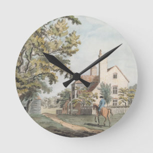 Keepers House in Richmond Park, 1757 (pen, ink & w Round Clock