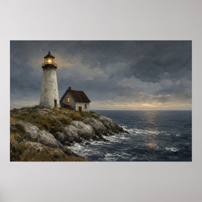 Keeper's Light Lighthouse Poster (Front)
