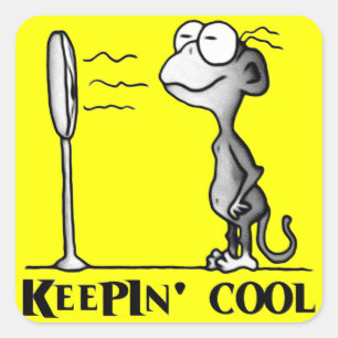 Keepin' Cool Monkey Square Sticker