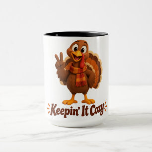 Keepin' It Cosy Turkey Thanksgiving Mug