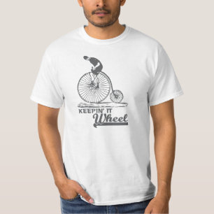 Keepin' it 'Wheel' Funny T-shirt (grey)