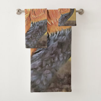 Keeping Chickens Farmyard Rooster Art  Bath Towel Set