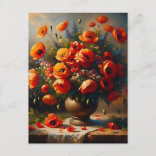 Keeping in Touch Red Poppies Postcard