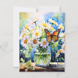 Keeping in Touch    Vase of Daisies Postcard