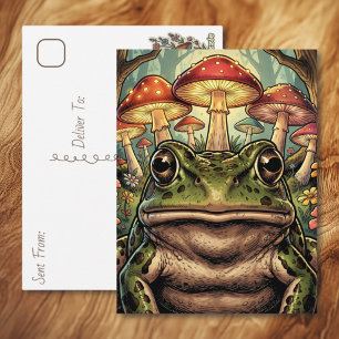 Keeping in Touch   Vintage Cottagecore Frog Postcard