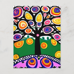 Keeping in Touch Whimsical Art Postcard