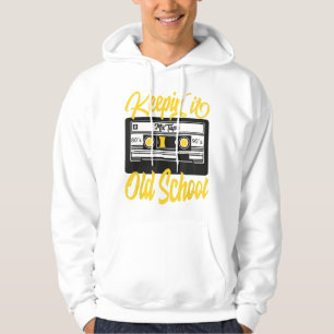 Keeping it Old School Retro Vintage 80s 90s Casset Hoodie
