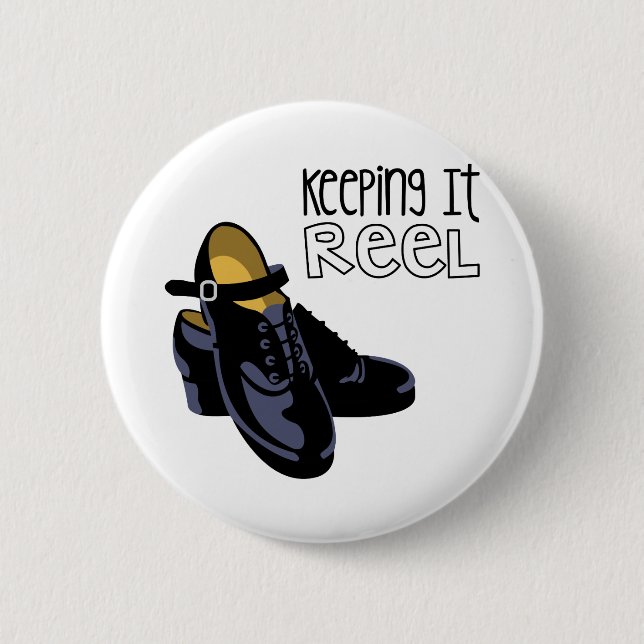 Keeping it Reel 6 Cm Round Badge (Front)