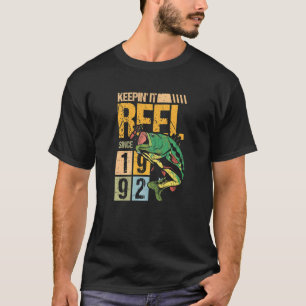 Keeping It Reel Since 1992 Vintage Fishing Fish Fi T-Shirt