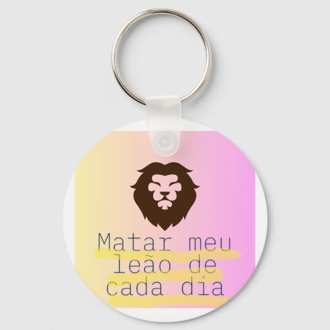 Keeping one lion a day key ring (Front)
