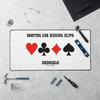 Keeping The Bidding Alive Redouble 4 Card Suits Desk Mat