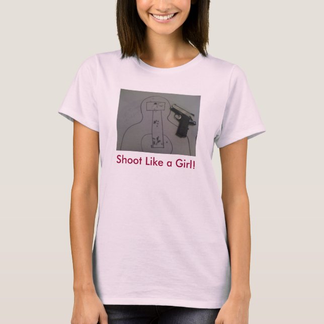 Keeping the Piece Shoot Like a Girl Babydoll T T-Shirt (Front)