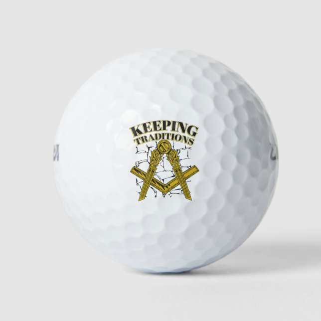 Keeping Traditions Masonic Golf Balls (Front)