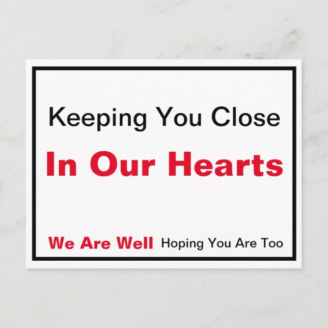 Keeping You Close Postcard (Front)