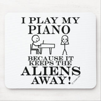 Keeps Aliens Away Piano Mouse Pad