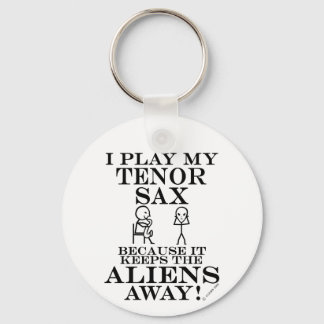 Keeps Aliens Away Tenor Sax Key Ring