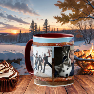 Keepsake 3 Photos Winter Mountain Personalised Mug