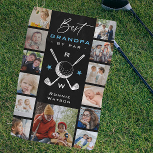 Keepsake 'Best Grandpa by Par' 13 x Photo Collage Golf Towel