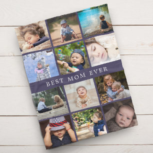 Keepsake Best Mum Ever Photo Collage Mothers Day Fleece Blanket