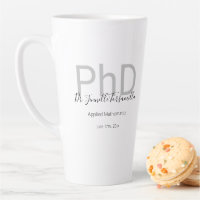 Keepsake Black Grey Name PhD Graduation