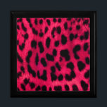 Keepsake Box/Pink Leopard Gift Box<br><div class="desc">Keepsake Box/Pink Leopard Size Large 7.125" Square w/6" Tile Display your favourite images on a vibrant tile inlaid into the lid of this beautiful jewellery box. Made of lacquered wood, the jewellery box comes in Golden Oak, Ebony Black, Emerald Green, and Red Mahogany. Soft felt protects your jewellery and collectibles....</div>