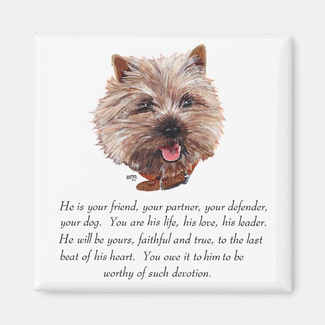 Keepsake Cairn Terrier - Male Magnet (Front)