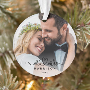 Keepsake Calligraphy 2 Photo First Christmas Ornament