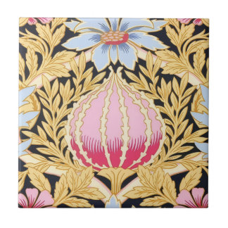 Keepsake Ceramic Tile - Art Nouveau Floral Pattern