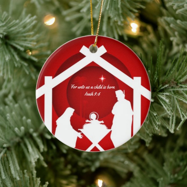 Keepsake Christmas Nativity Bible Ornament (Tree)