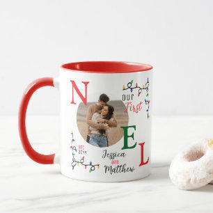 Keepsake Couples Photo Festive Colourful First Noe Mug