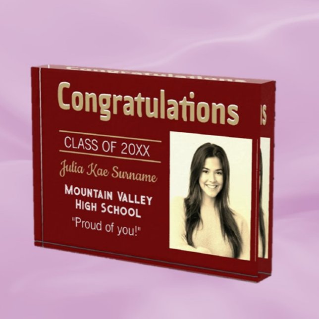 Keepsake, custom graduate Photo Block (Creator Uploaded)