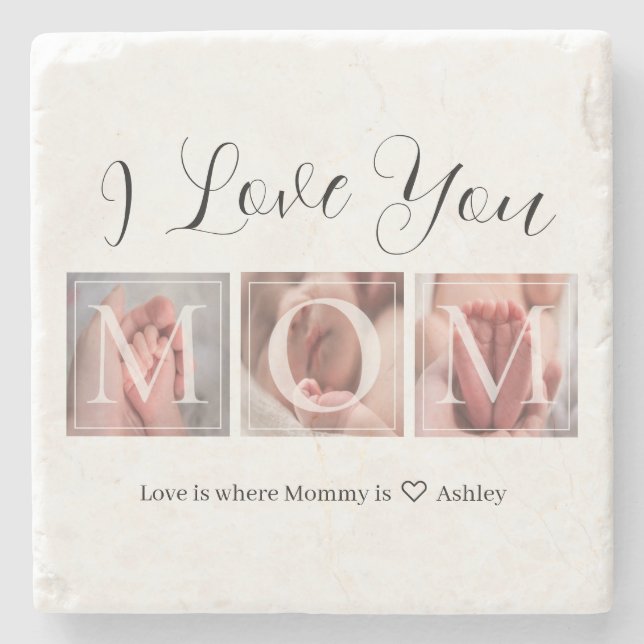  Keepsake Custom Photo Stone Coaster (Front)